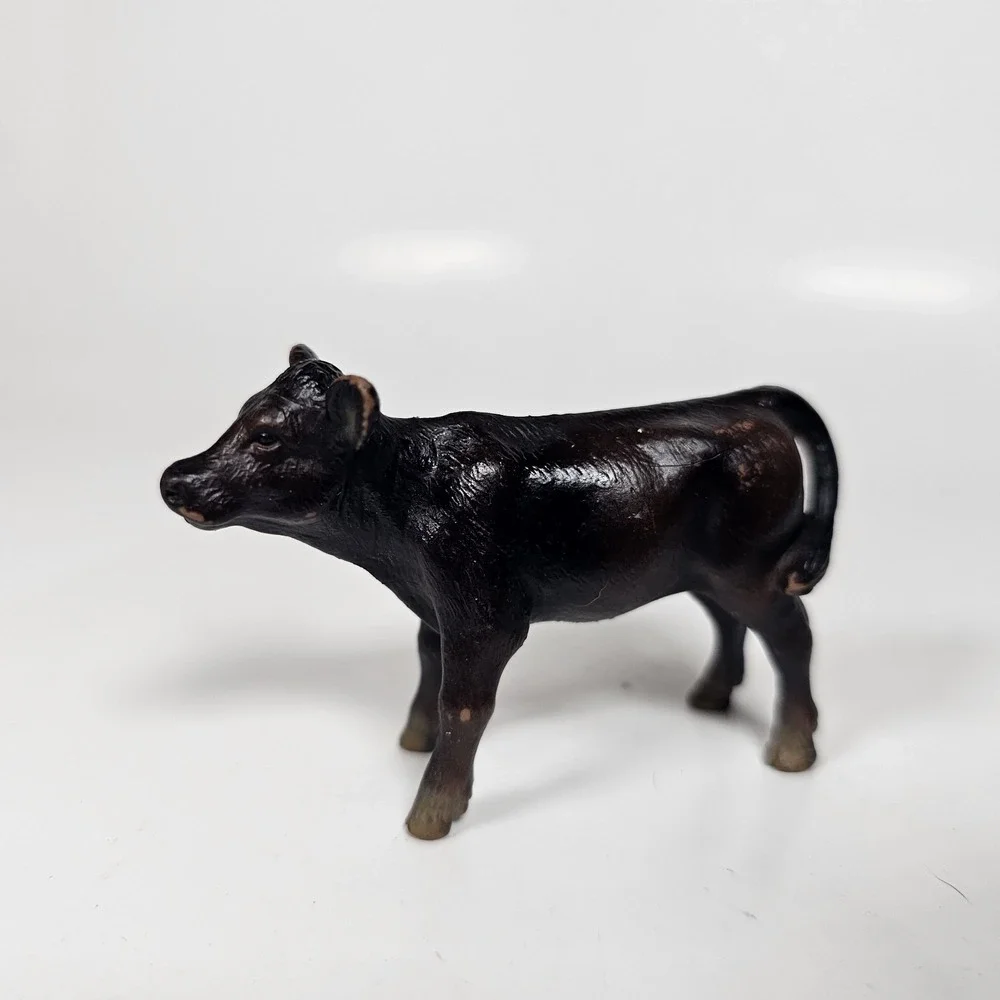 Schleich Cow Calf‎ Brown Cow Farm Figure Animal Toy VTG 2002